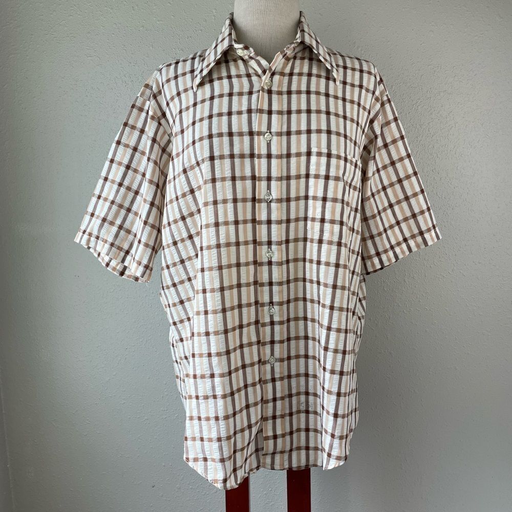 Vintage Manhattan Button Down Shirt Size 16 EUC